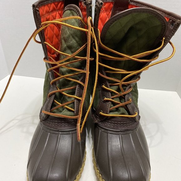LL Bean Rangely Pac Quilted Patch Duck Boots Maine USA Mens 7 Signature Line main image 5